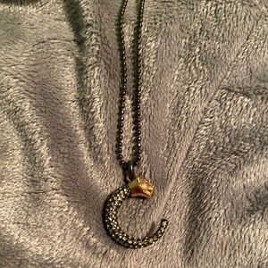 Stella & Dot Hematite Cat Necklace
